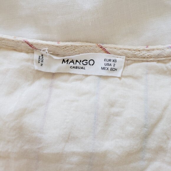 Mango cotton button-front striped dress - Picture 4 of 6